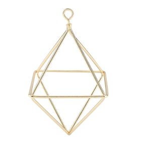 Geometric Air Pants Holder Fashionable Flowers Bromeliads Hanging Rack Home Decor Gold (Option: golden)